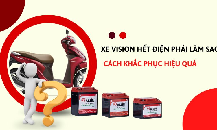 Xe Honda Vision hết điện bình thì phải làm thế nào? Cách xử lý khi xe hết ắc quy
